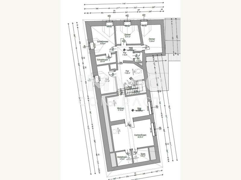 Plan DG ohne Nebengebäude - Bild 39 von 41 Haus in 3900 - 39
