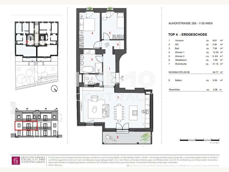 Grundriss Top 4 - Bild 15 von 15 Eigentumswohnung in 1130 - 15