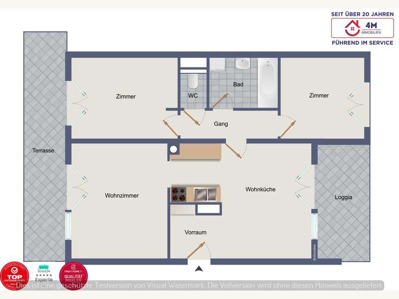 Grundriss - Eigentumswohnung Wien - Bild 7 von 7 Eigentumswohnung in 1110 - 7
