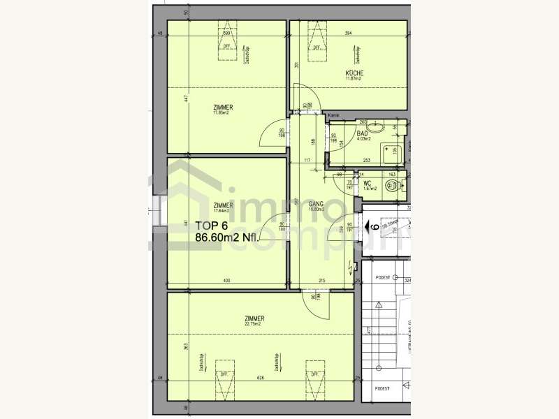 Dachgeschosswohnung in 4600  - 4