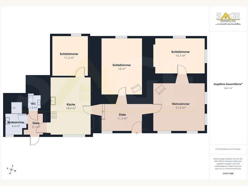 Grundriss - Eigentumswohnung Mühlbach - Bild 7 von 7 Eigentumswohnung in 5732 - 7